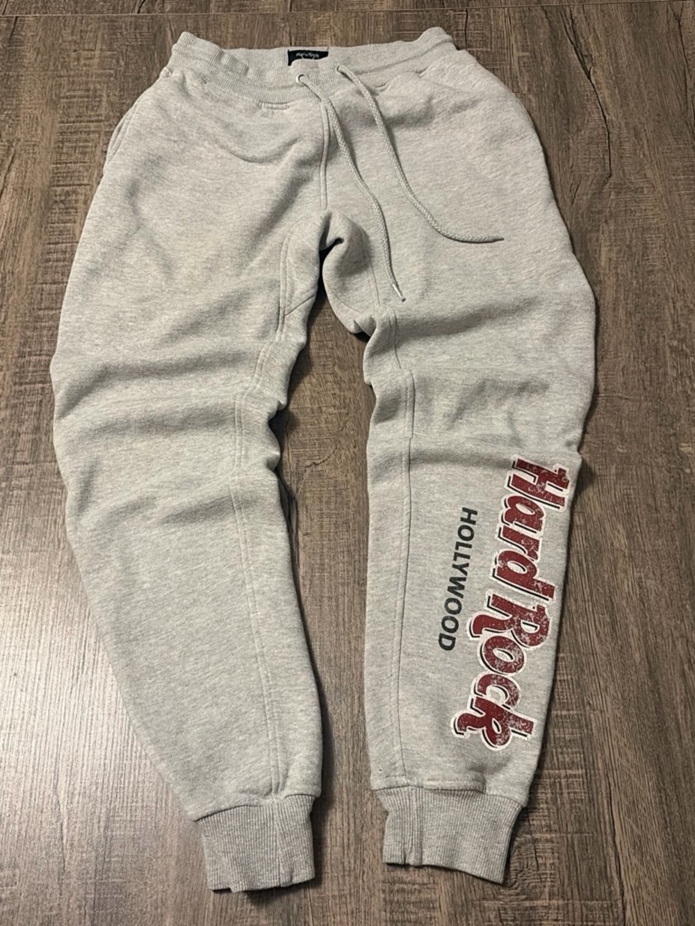 Hard Rock Cafe Gray Sweatpants with Red Logo - Hollywood